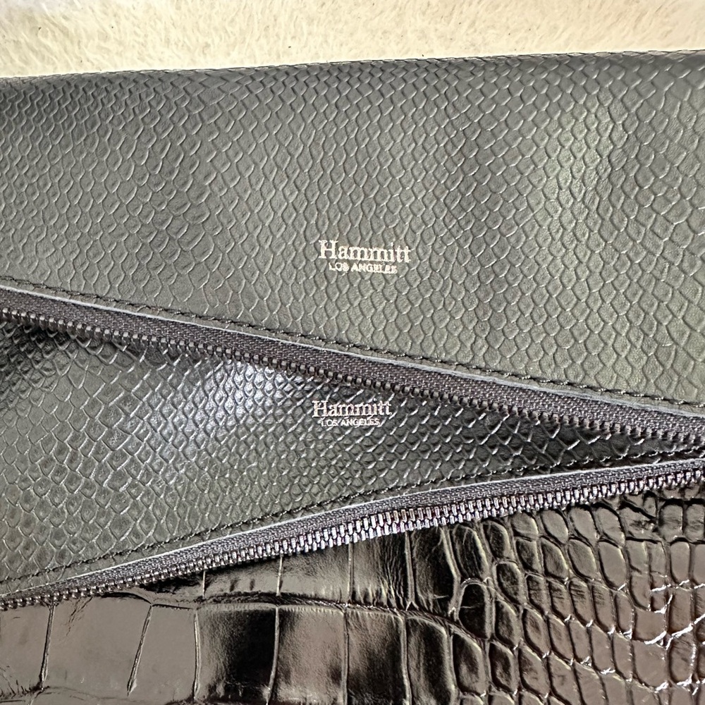 Hammitt Dillon Black Leather 6 Way Flap Medium Bag - Picture 2 of 12